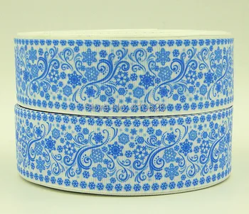 

Q&N ribbon wholesale/OEM 1.5inch 38mm 141022018 Snow Printed grosgrain ribbon 50yds/roll free shipping