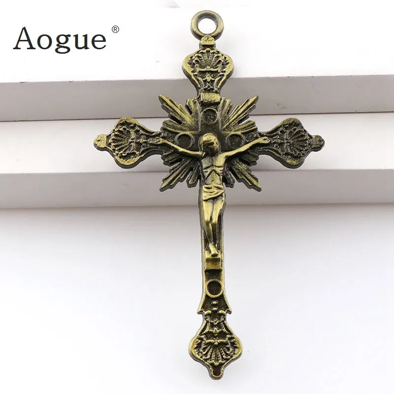 

3 Colors Jesus Crucifix Christian Jewelry Crosses Charms Saint Benedict Crucifix Pendants For Pendants Necklace