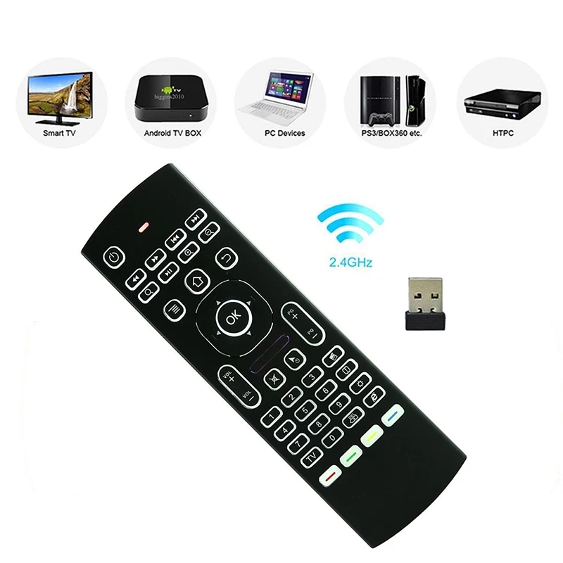 Пульт дистанционного управления MX3 L с подсветкой Air mouse T3 Smart Voice 2 4G RF Беспроводная