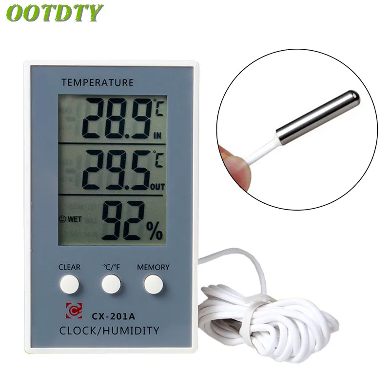 

OOTDTY LCD Digital Thermometer Hygrometer Temperature Humidity Measurer Tester