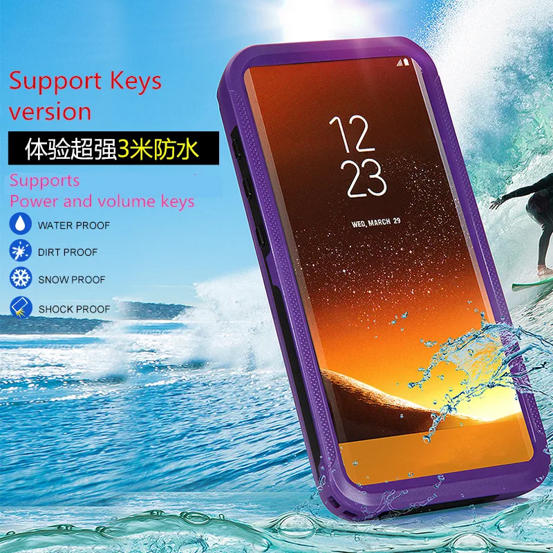 

Swim Dive IP68 Waterproof Shockproof Case for Samsung Galaxy S8 S8Plus S8+ Plus Fingerprint PC Armor Phone Cover Coque Capinha