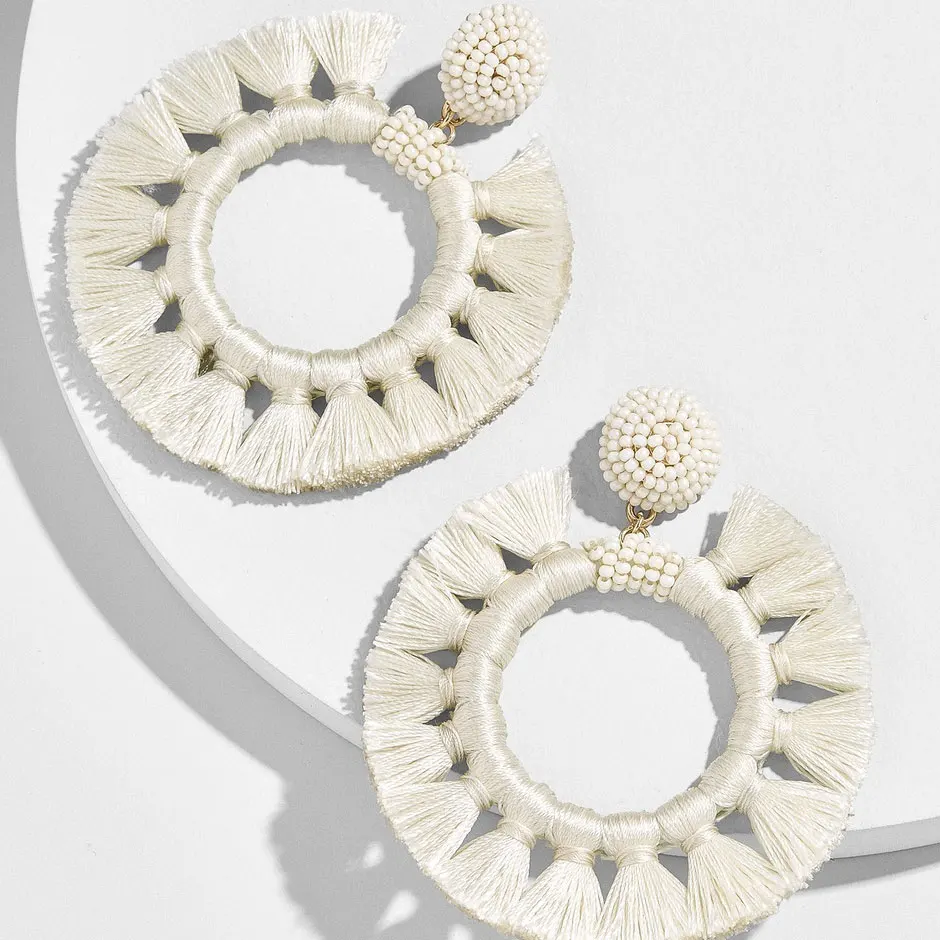 13 Dvacaman Boho разноцветные кисти бусины подвесное сердечко серьги для женщин трендовые смолы бахрома яркие серьги украшения Bijoux - Окраска металла: 13