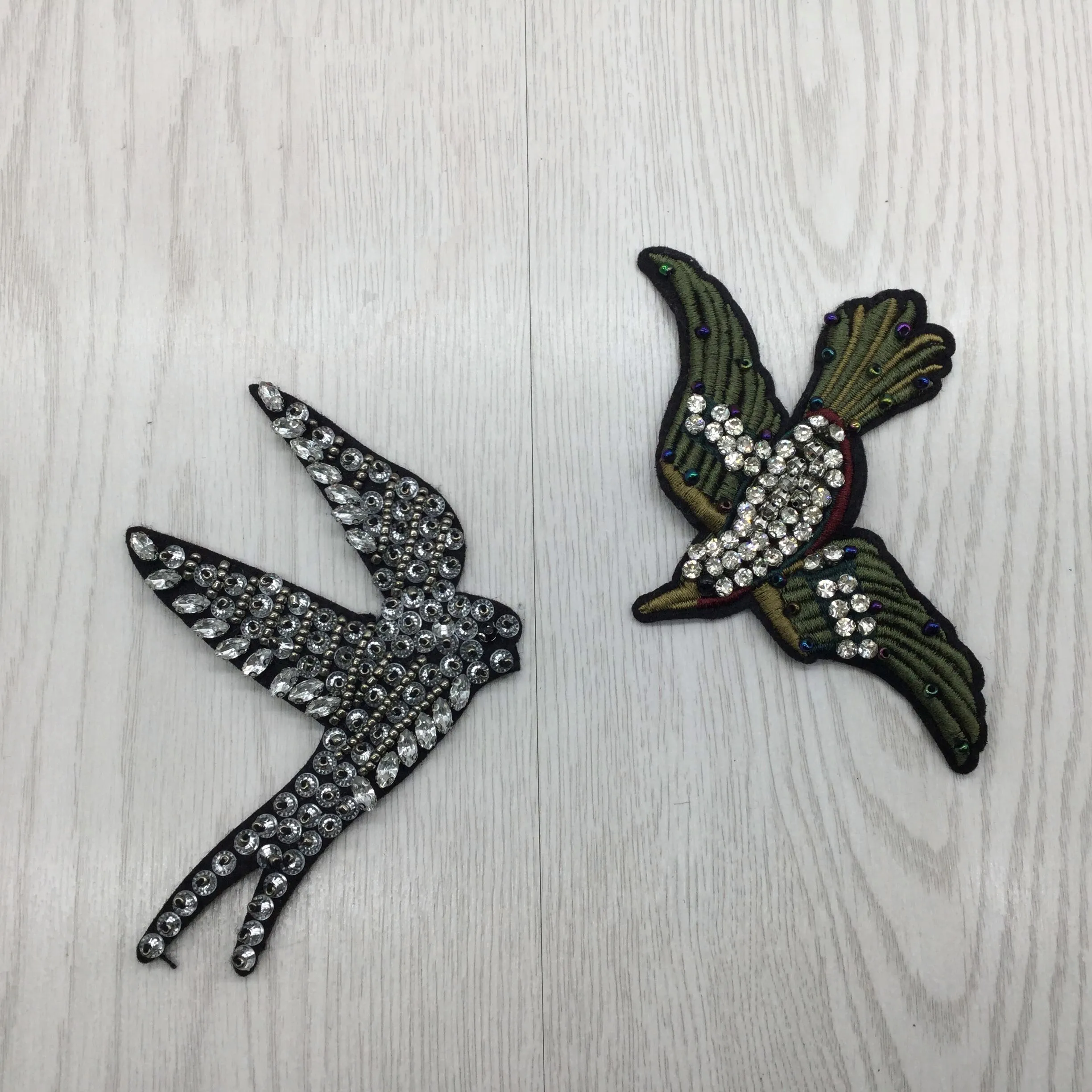 

bird beaded patches applique patches for clothing patch sewing accessories parches bordados embroidered patches