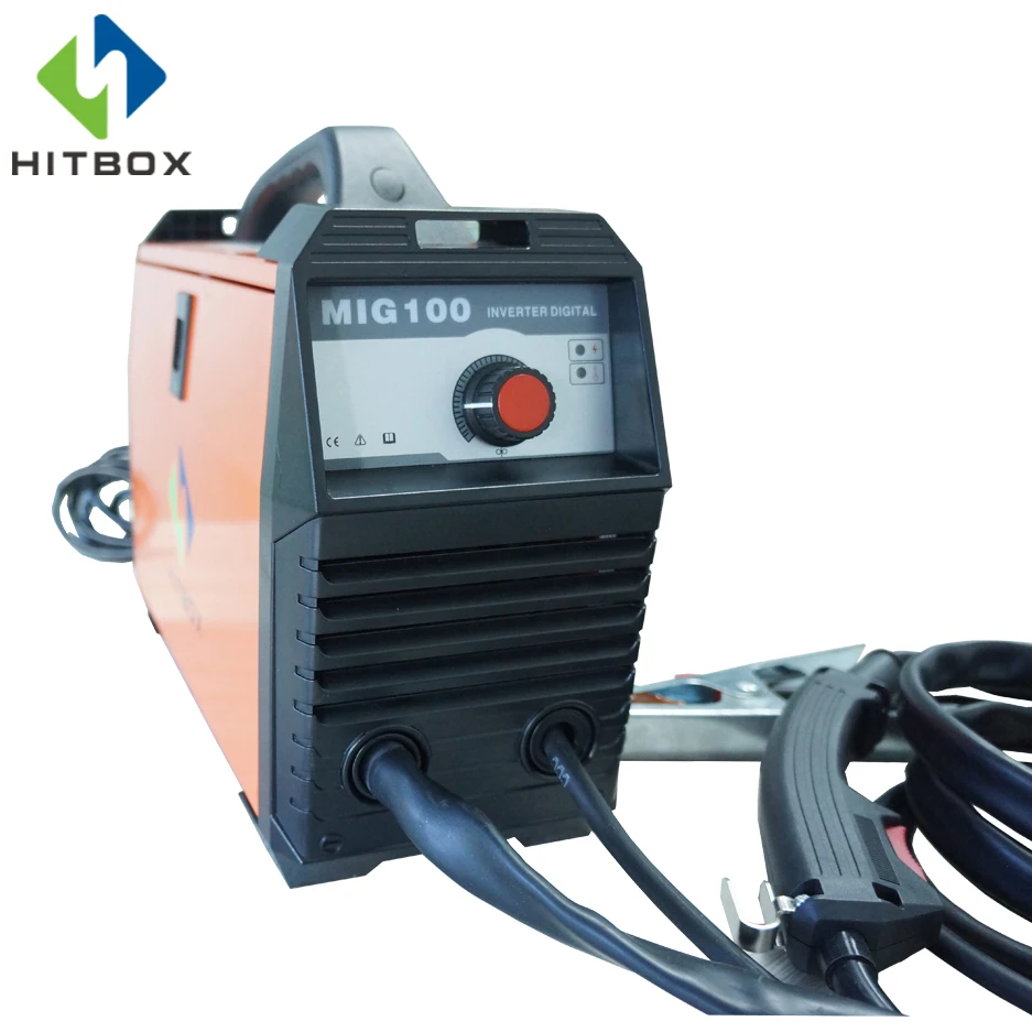 HITBOX MIG Welder 110V MIG Iron Welding Machine MIG100A Gasless Welders For Carbon Steel Welding