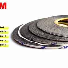 Микс 4 в ширину(2 мм/3 мм/4 мм/5 мм)* 50 м 9448AB клейкая черная наклейка в виде полосы для iphone Android Phone Tablet Mini Pad рамка ЖК-экран