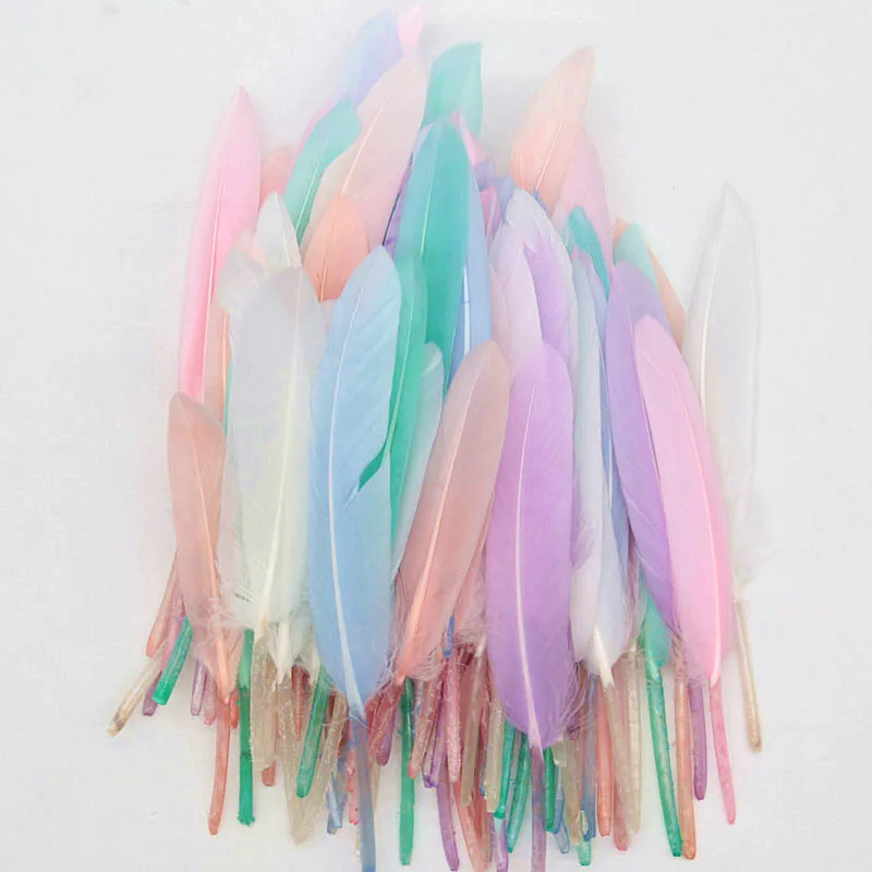 

Natural Goose Feathers 10-15cm Beautiful Small Straight Knife Feather Plume DIY Wedding Party Jewelry Accessories Plumes 50Pcs