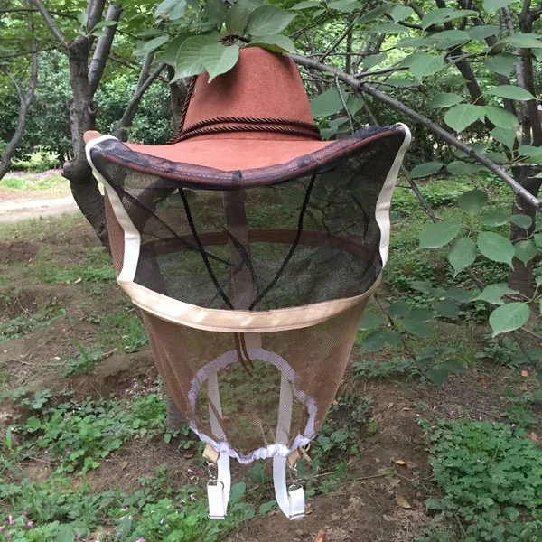 Пчеловоды шляпа новинка 2015 ориентированных на экспорт Пчеловодство инструмент модель ковбой пчела предотвращения Кепки пчелы шляпа