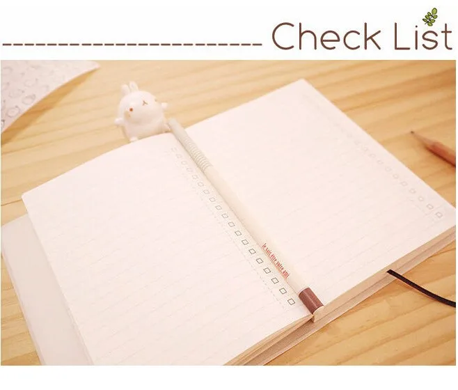 2015-2016 Cute Kawaii Notebook Cartoon Molang Rabbit Journal  Diary Planner Notepad for Kids Gift Korean Stationery20