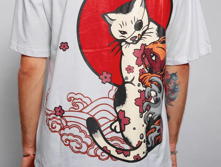 Japanese Ukiyo Cat Tshirts  7