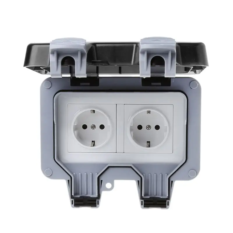Interruptor da Tomada de Parede Padrão da ue & à Prova de Poeira ao ar Tempo Livre Tomada Ip66 10 Soquetes elétricos