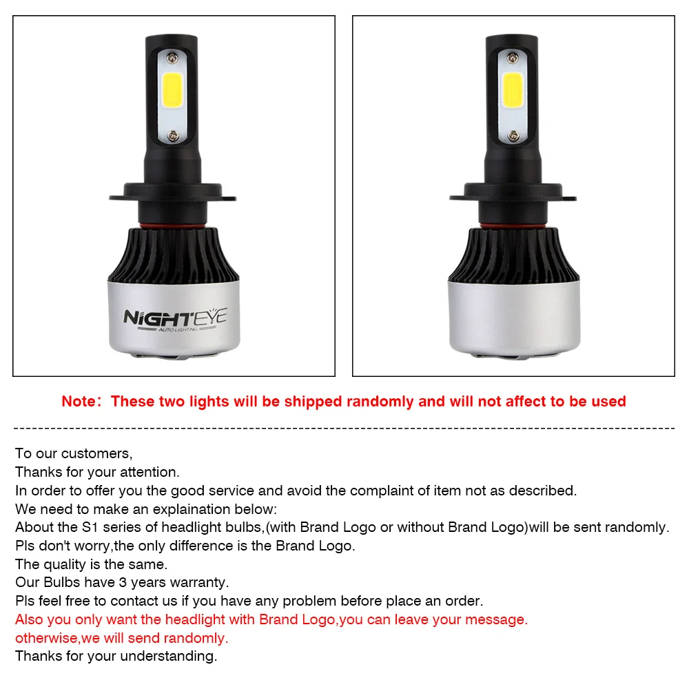 Светодиодный фонарь NOVSIGHT Play & Plug 72 Вт/комплект H7 9000LM COB противотуманные фары