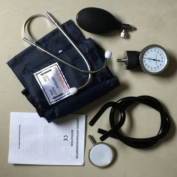 

FACTORY DIRECT SALE Aneroid Sphygmomanometer Blood Pressure Measure Device Kit Cuff Stethoscope 50set/lot free DHL