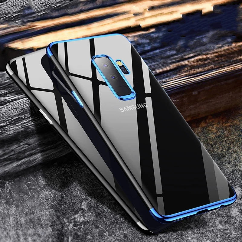 Роскошный прозрачный чехол S7 edge для Samsung Galaxy s8 s9 plus s9plus мягкий Note 9 8 s7 аксессуары