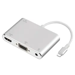 Для Lightning для VGA HDMI конвертер цифровой AV ТВ кабель адаптер Apple iPad iPhone X 8 7 6 Plus