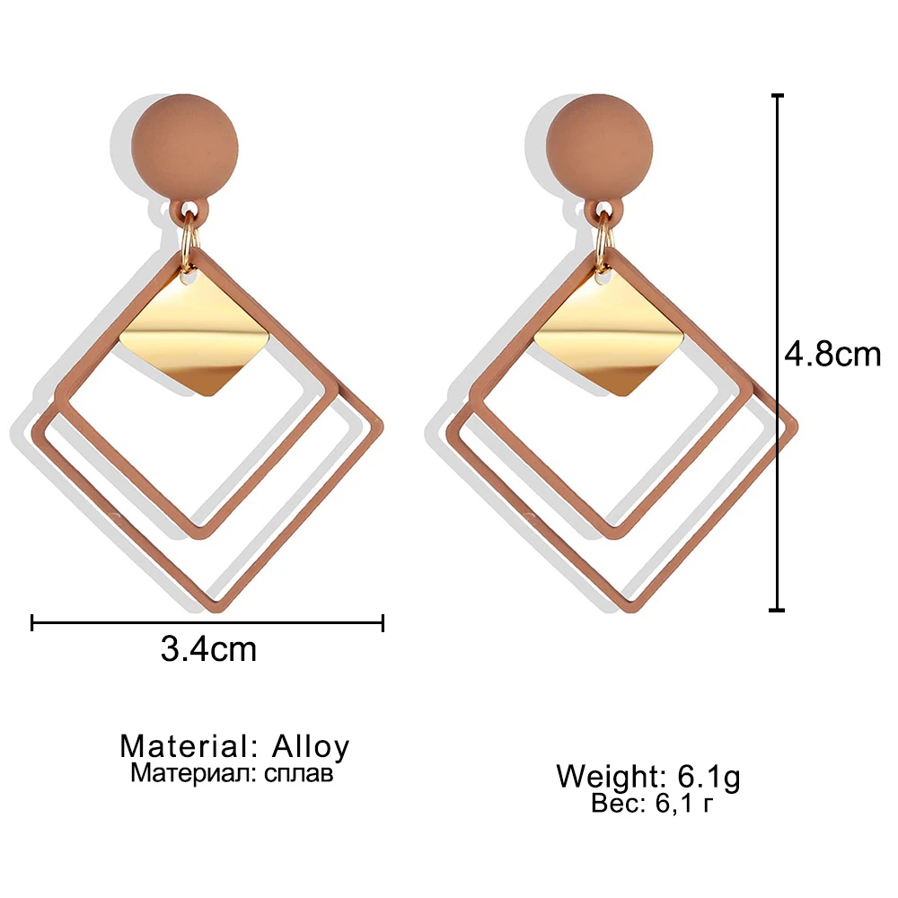 IPARAM Geometric Drop Earrings for Women Vintage Alloy Earrings Party Jewelry drop earrings geometric earrings