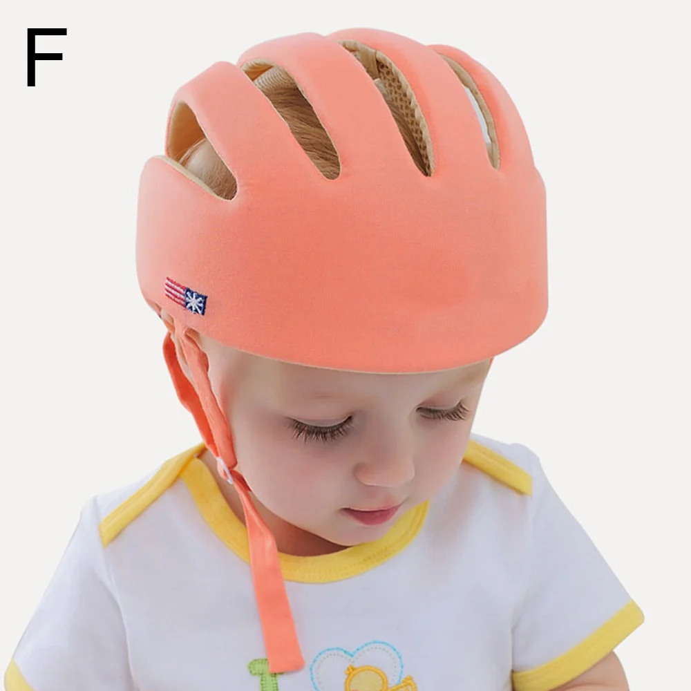 Защитные шлемы для новорожденных детей, хлопковая кепка для мальчиков и девочек, защитная Кепка для прогулок - Цвет: MZ3394F1