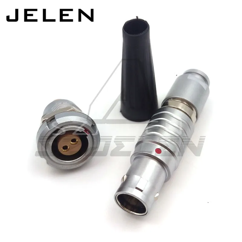 

2 pin connector, FGG.1B.302.CLAD**Z ,ECG.1B.302. 1B 2pin Plug socket ,After the nut panel mount connector