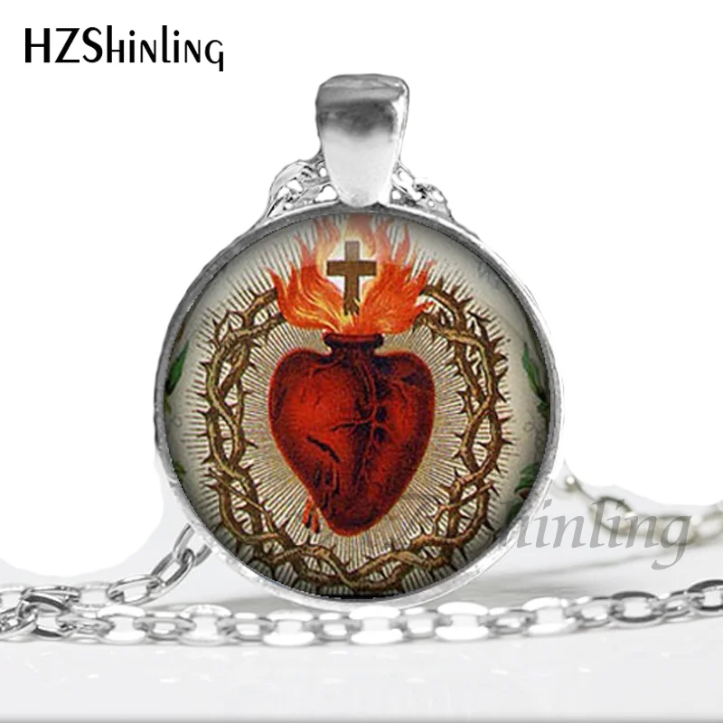 Женское ожерелье с кулоном в виде Святого Сердца Иисуса|fashion jewelry|jewelry fashionheart heart |