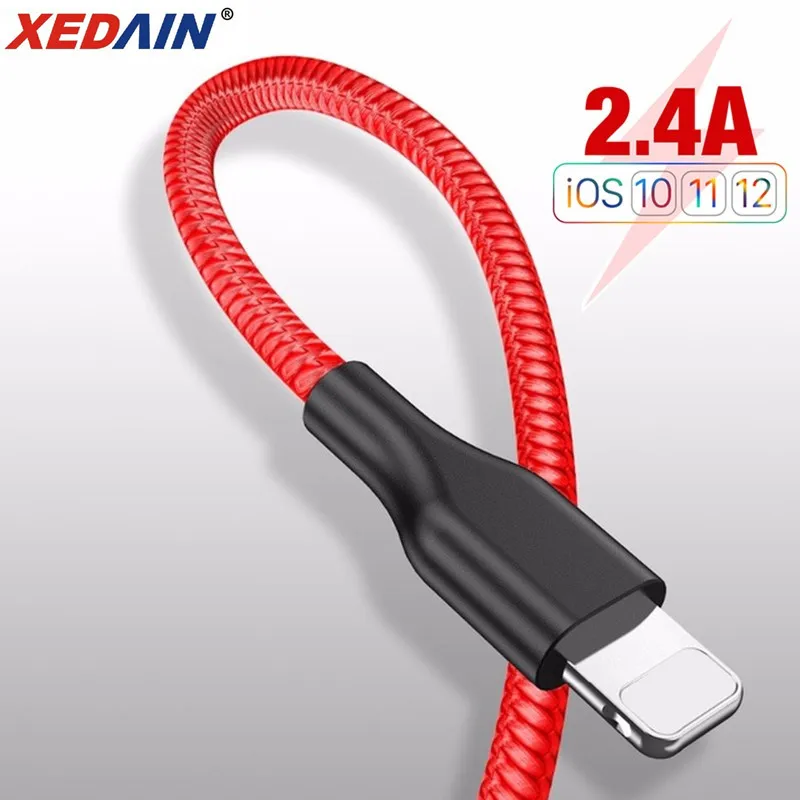 

USB Phone Cable for iPhone Cable Xs Max Xr X 8 7 6 6s 5 Plus iPad Mini 1m 2m Fast Charging Cables Mobile Phone Charger Cord Data