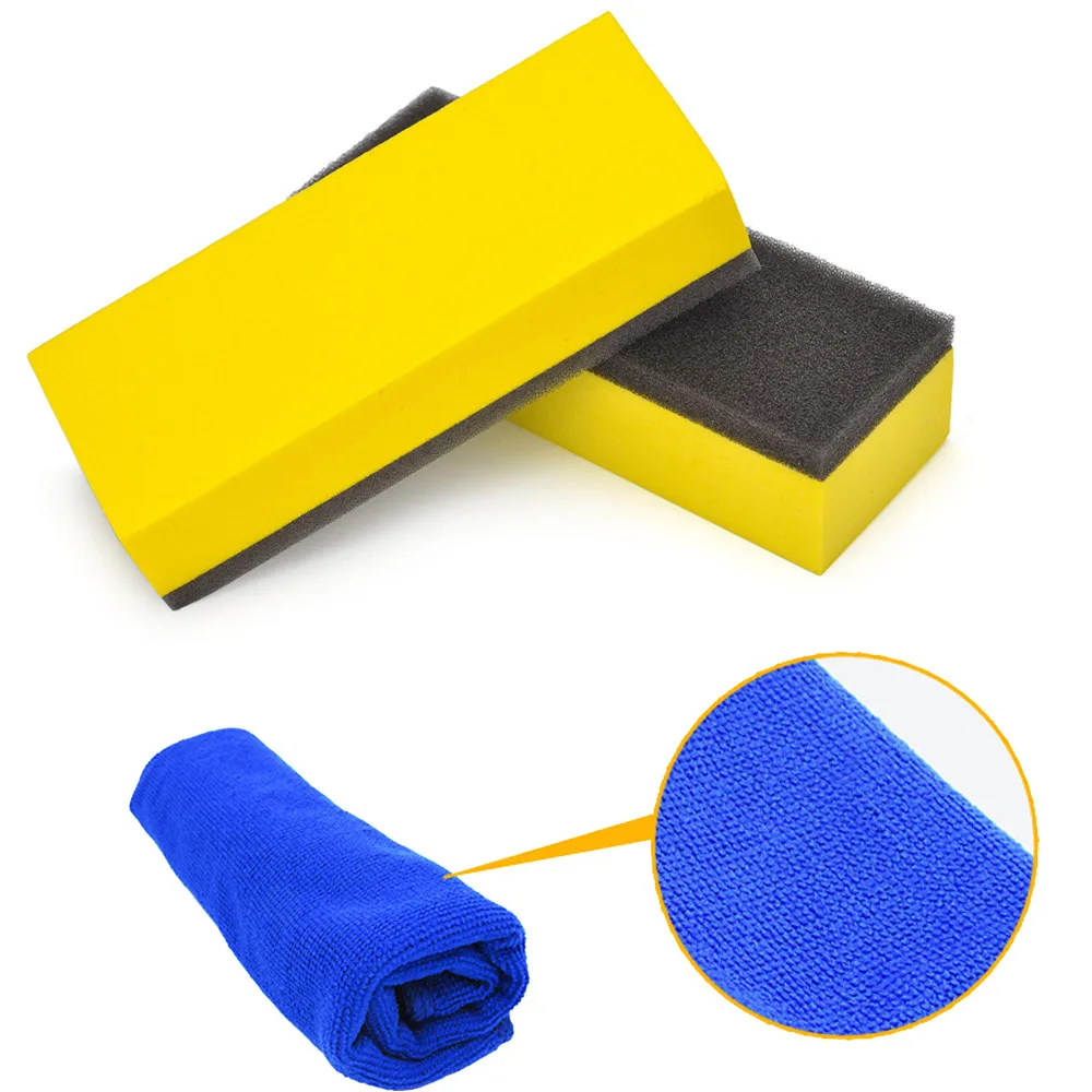 Car Liquid Coat Super Glass Coating Brushes Car Polish Sponge Towel