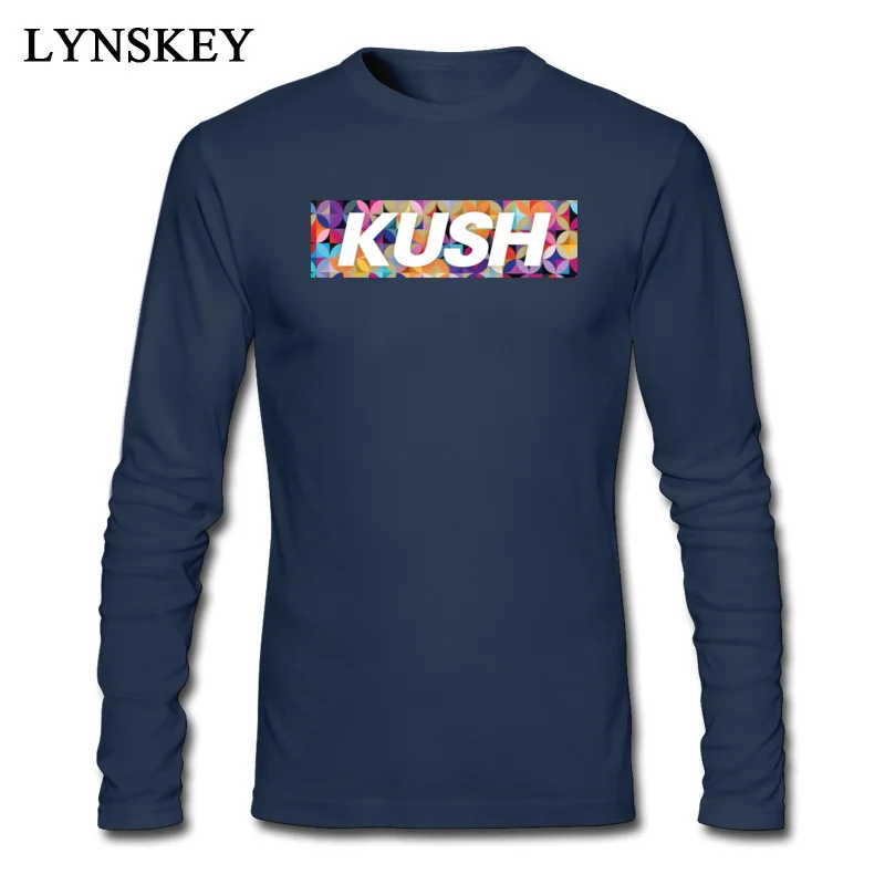 Осенние футболки с принтом в виде постеров The KUSH 2017 брендовые новые длинные