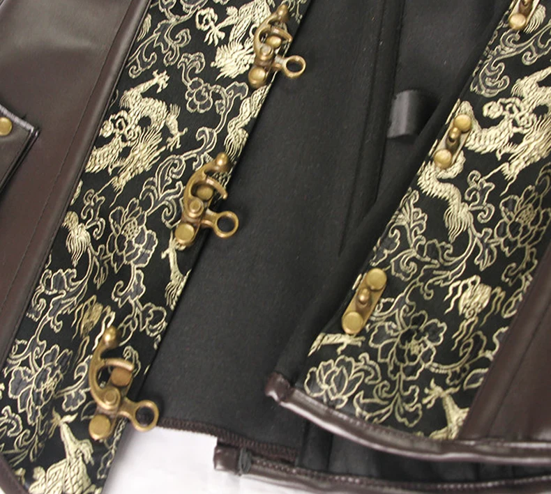 Сексуальное женское белье паровой панк-корсет кожаный панк-корсет со стальными косточками корсет и бюстье готическая одежда корсаж