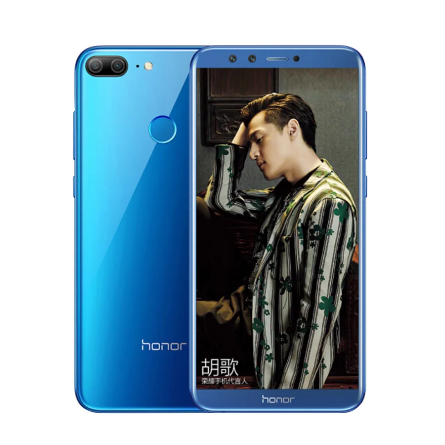 Абсолютно мобильный телефон Honor 9 Lite, 4G LTE, 5,65 дюйма, Восьмиядерный, двойная фронтальная камера, 13 МП, 2 МП, 2160*1080 P, Android 8,0, смартфон - Цвет: 4GB 64GB Blue