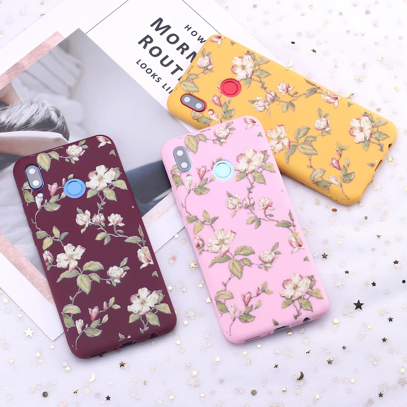 Винтажный силиконовый чехол для Xiaomi Mi Redmi Note 5 6 7 8 9 10 lite Pro Plus с цветочным