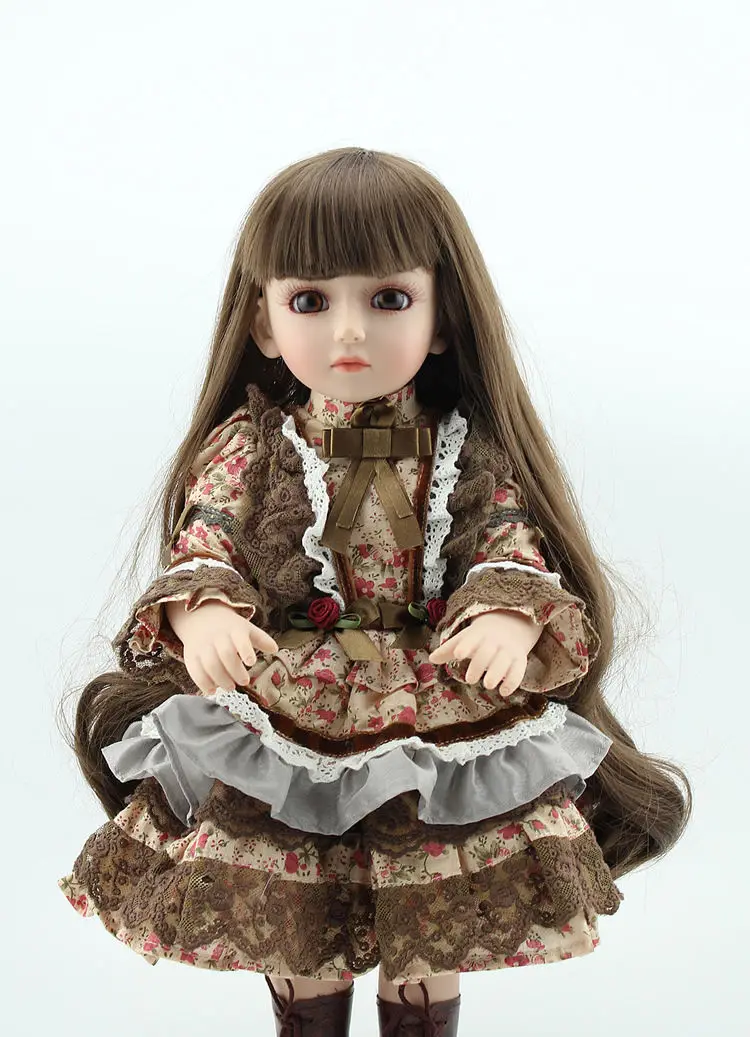 1" 45 см длинные волосы BJD/SD Моделирование куклы для маленьких девочек лимитированные коллекции подарки на день рождения ребенка силиконовые Reborn baby Doll