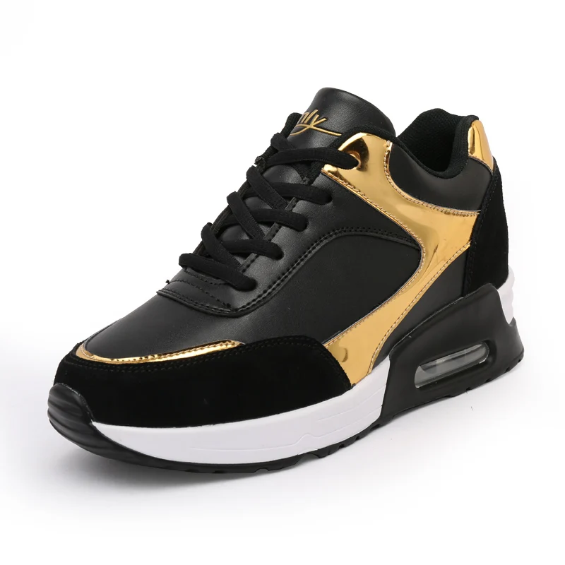 

YeddaMavis Platform Sneakers Women Vulcanize Shoes 2019 Spring 6CM Hidden Heels Casual Shoes Sneakers Women Wedges Shoes Woman