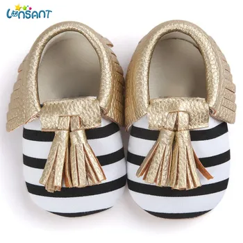 

LONSANT Toddler Sneakers 2018 Striped Baby Girl Shoes Winter Children Shoes First Walkers PU Leather Shoes For Kids Dropshipping