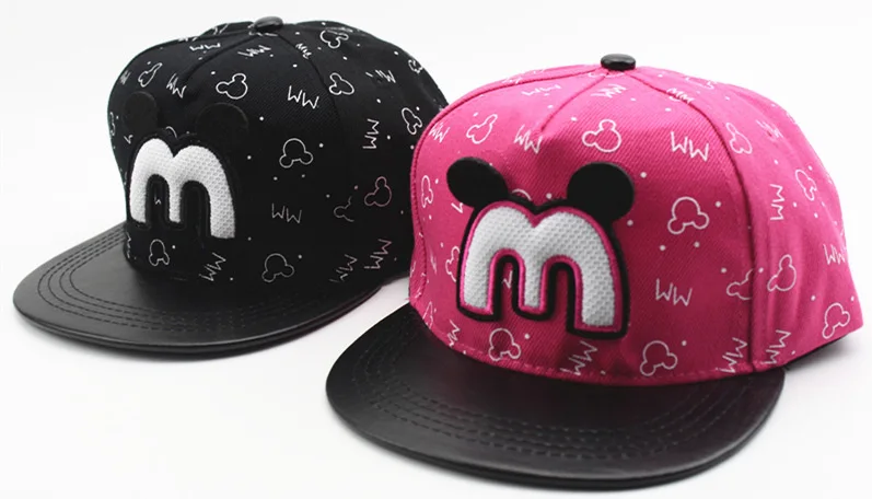 Корейская мода, милые детские бейсбольные кепки с мышкой, новая детская бейсбольная кепка для мальчиков и девочек, Весенняя уличная хип-хоп мода, шапка