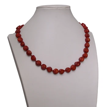 

8*11mm Generous and Natural Red Coral with exquisite necklace findings 20inch wholesale for women