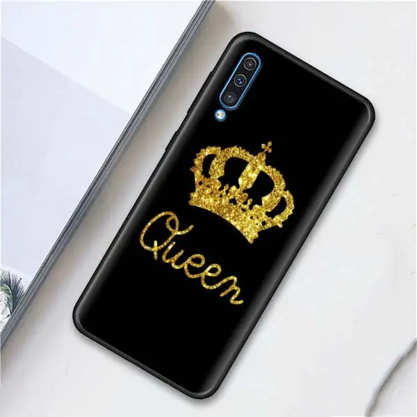 Король queen корона мягкий чехол для мобильного телефона чехол s для samsung Galaxy A10 A20 A30 A40 A50 A70 A6 A7 A8 плюс A9 M30 M20 черный чехол Крышка - Цвет: 013
