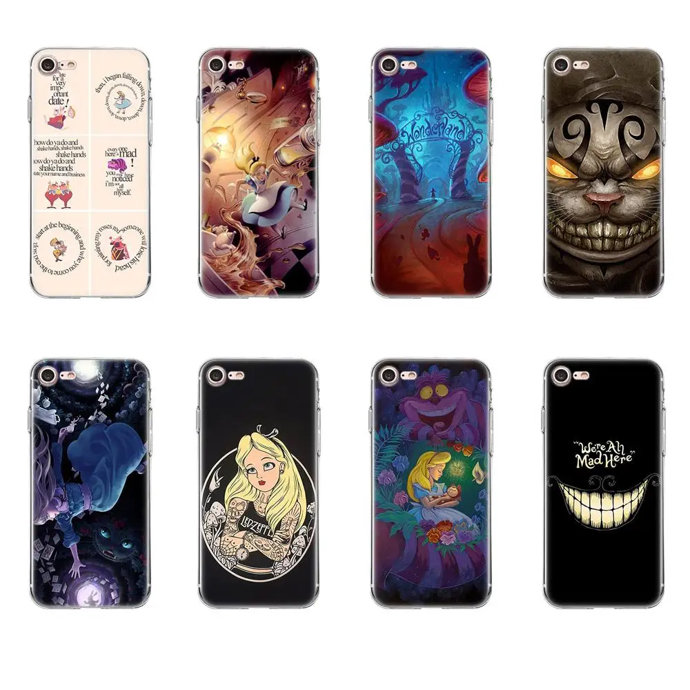 Tpwxnx TPU мобильный чехол для телефона Apple IPhone X 4 4S 5 5C 5S SE 6 S 7 8 плюс Алиса в стране