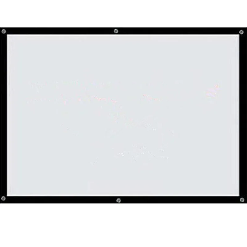 100 inch HD Portable White Projector Screen 16:9 Wall Mounted Tabletop Front Projection Screen without Frame For UC46 UC40 YG400