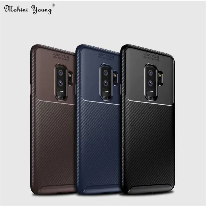

New Fashion Ultrathin Anti-knock Phone Case For Samsung Galaxy s9/s9 plus note 9 Carbon Fibre Case Soft Silicone TPU Back Cover