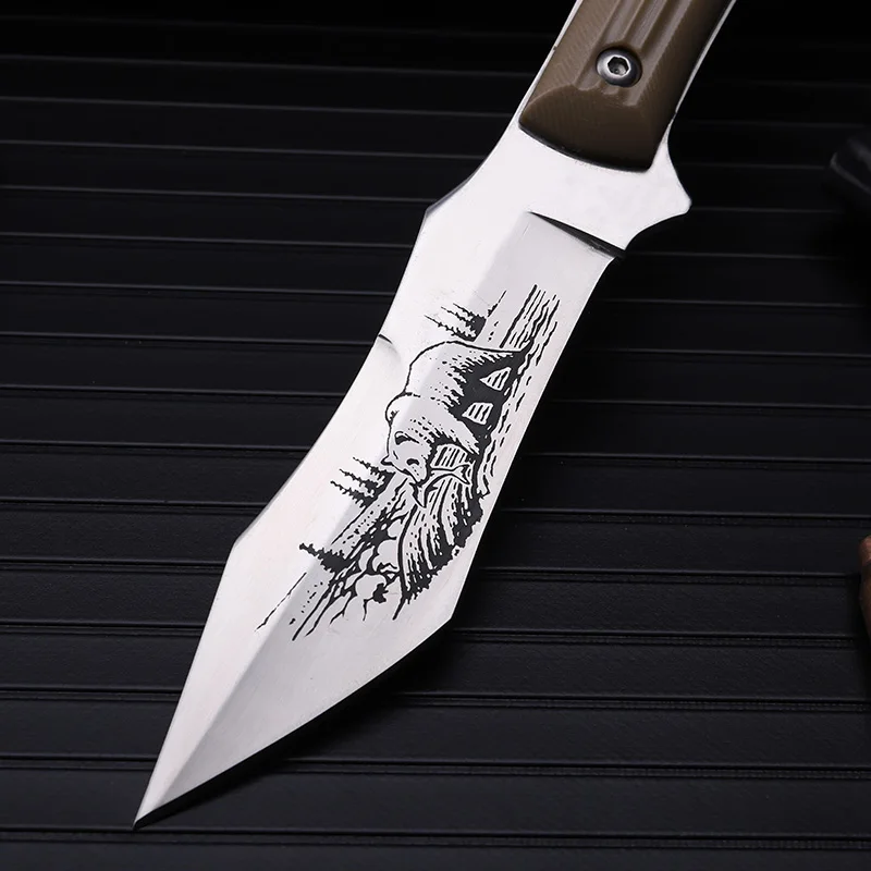Outdoor self-defense field high hardness saber wilderness survival of folding knife bears fruit knife small straight tools