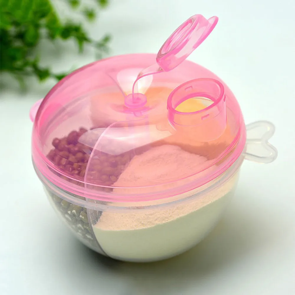 

Baby Milk Powder bib Formula Dispenser Food Container Feeding Food Box 3 Layer Travel Portable For Infant #YL1