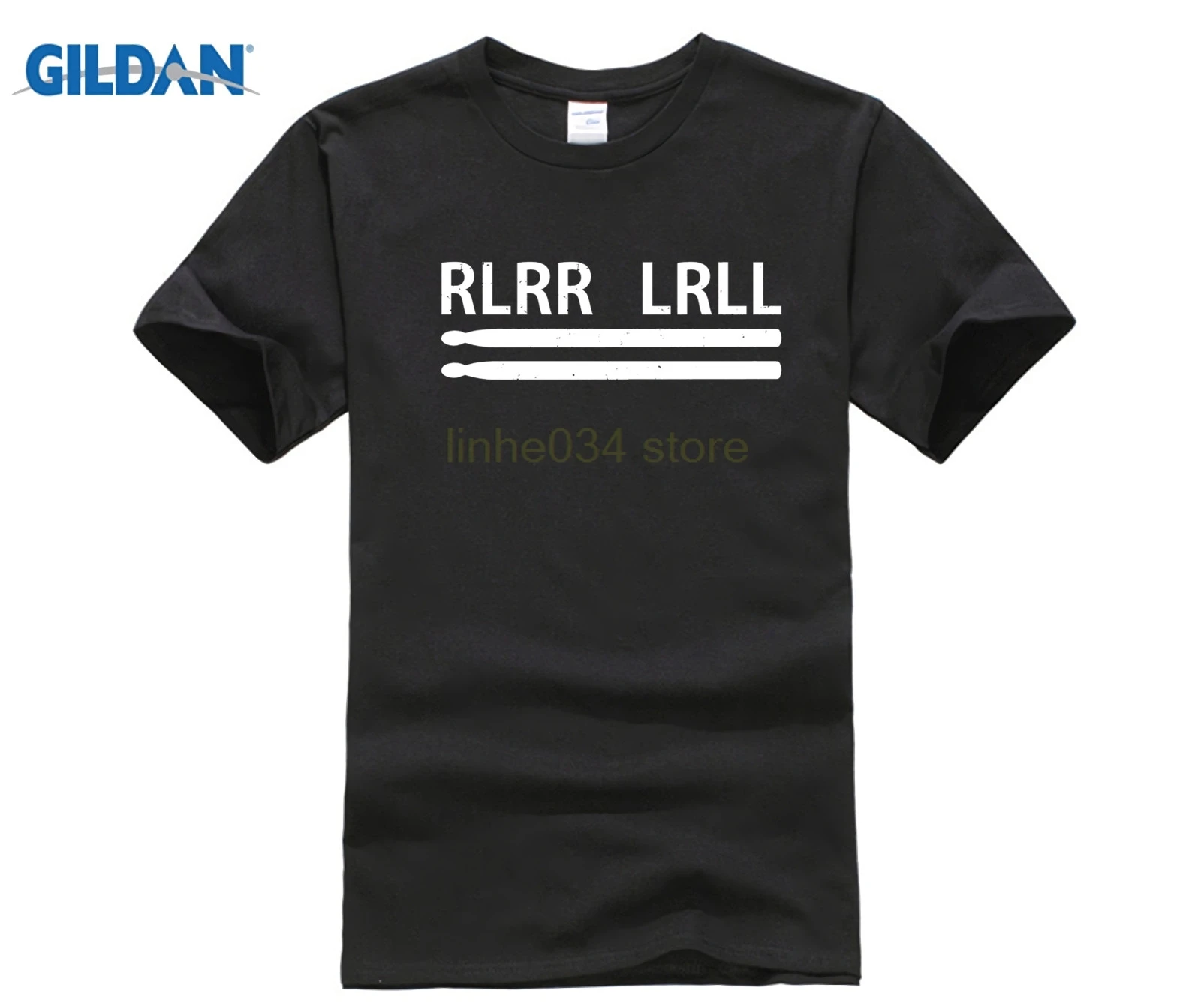 RLRR LRLL الطبال تي شيرت طبل الفرقة الموسيقى الجدة مضحك هدية عيد ميلاد الحاضر الصيف T قميص العلامة التجارية اللياقة البدنية كمال الأجسام