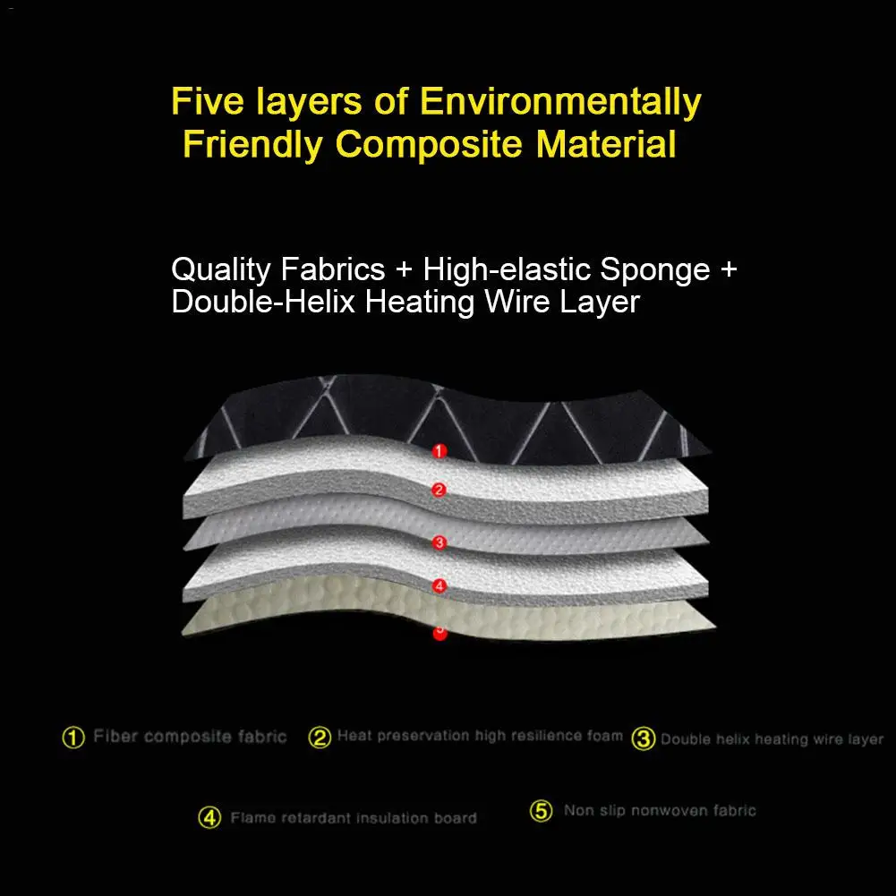 Universal DC 12V Car Seat Cushion Cover Seat Carbon Fiber Warmer Winter Heated Seat Cover Intelligent constant temperature