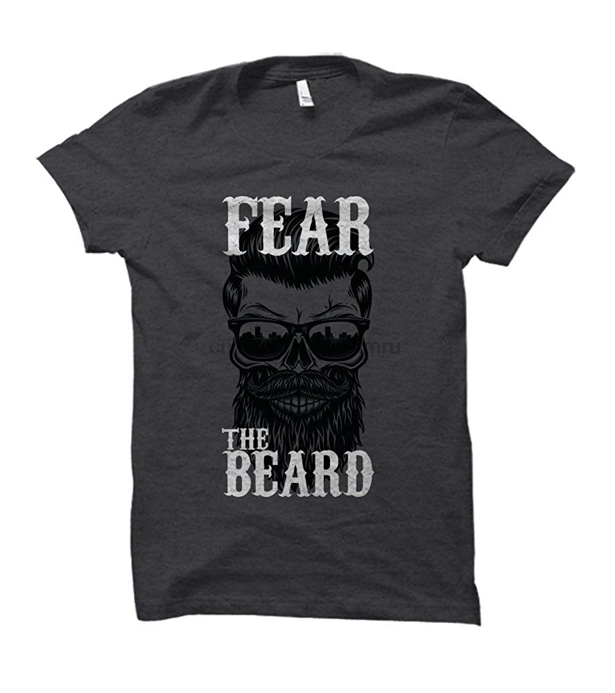 

Fear The Beard Skeleton Adult T-Shirt New Fashion Men Short Sleeve Novelty Cool Tops Men Fashion Cross Fit Biker T Shirts