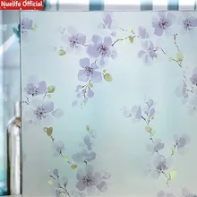 Фиолетовый Вишневый узор самоклеящаяся стеклянная пленка непрозрачные для ванной гостиной спальни балконные раздвижные двери конфиденциальности ПВХ пленка для окон