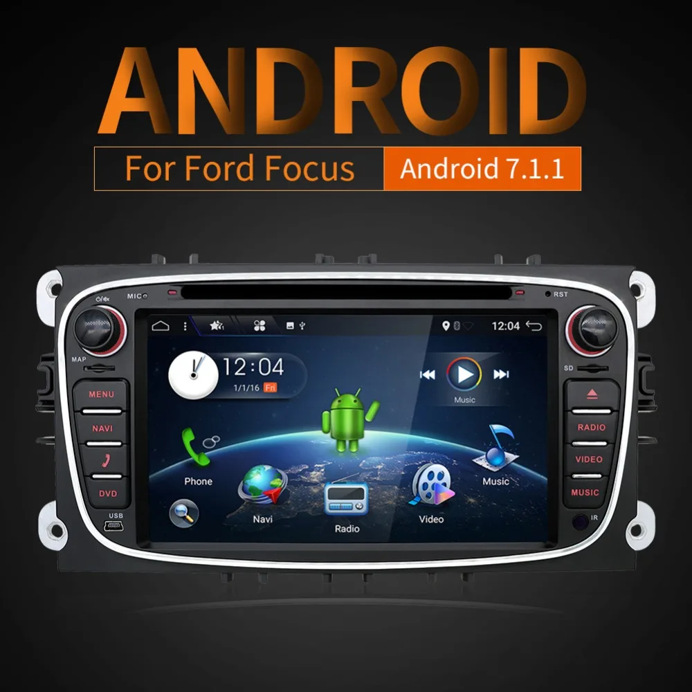 Android 7 1 Black Siliver Two Din 7 Inch font b Car b font DVD Player