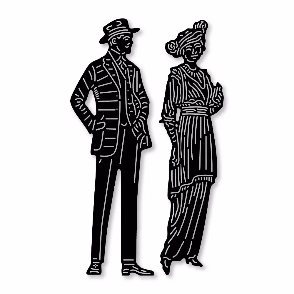 

Ufurty Couple Metal Cutting Dies New 2019 Stencil for DIY Scrapbooking Album Paper Card Decor Embossing Die Cuts