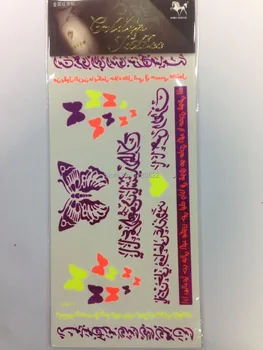 

5sheets 12designs for choose temporary tattoo colorful Arabic tattoo sticker tatuagem temporaria body art