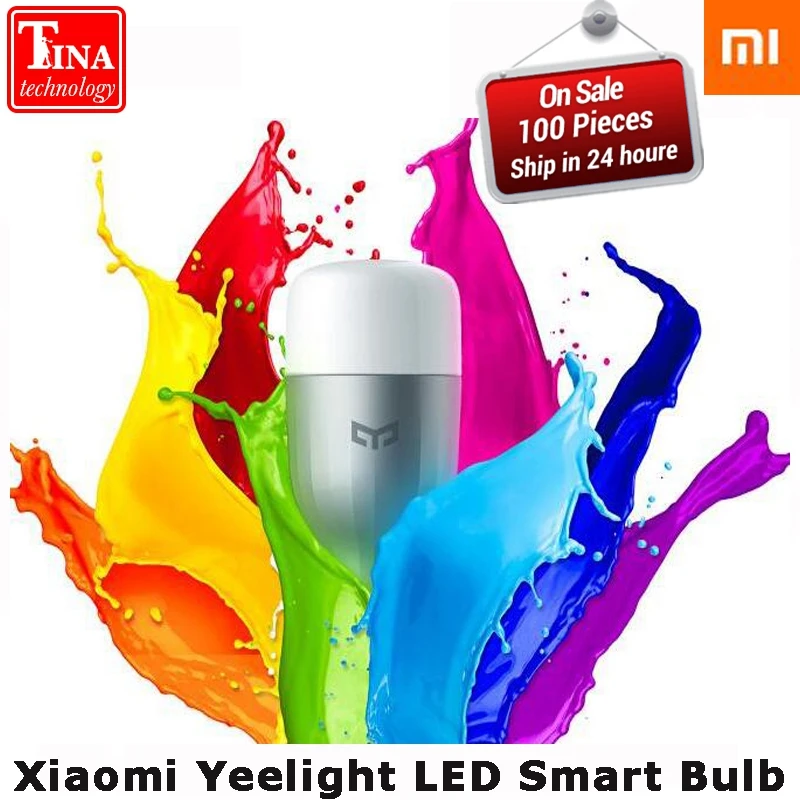 

100% Original Xiaomi Mijia Yeelight LED Smart Bulb (Color) E27 9W 600 Lumens Blue II Mi Light Smart Phone WiFi Remote Control