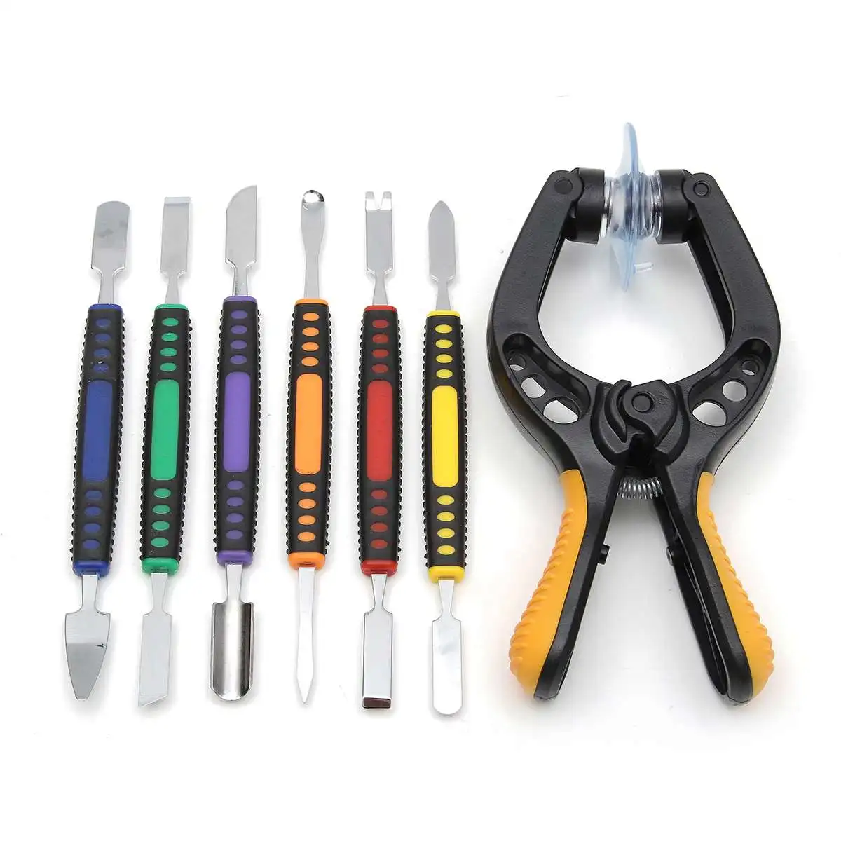  7 in 1 Handy Reparatur Kit Reparatur Werkzeug Set für ipad LCD Screen Eröffnung Zange Saugnapf für 