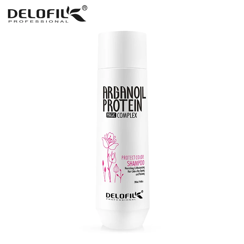 

ARGAN OIL Protect Color Shampoo Keratin Treatment hair care repair make hair straightening smoothing shinning DELOFIL 280ML