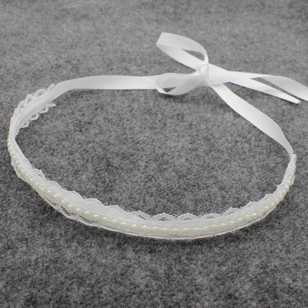 

Lace Headband for Girl Hair Accessories Lace Flower with pearl Headbands kids Hair Bands Girl Headwear